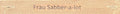 Statement Band Frau Sabber-a-lot